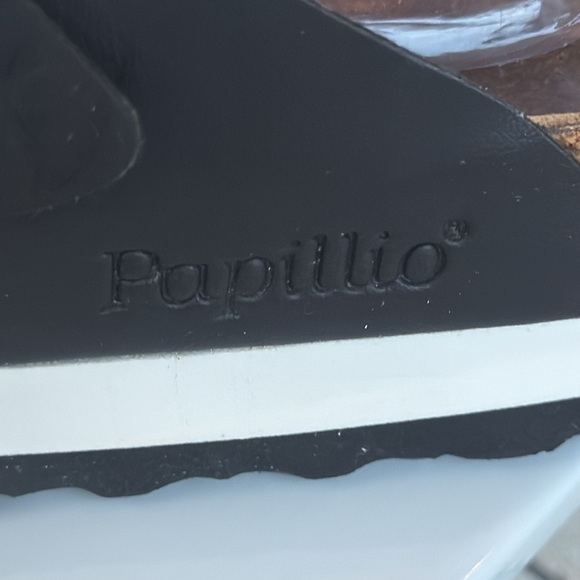 BIRKENSTOCK PAPILLIO Gizeh Platform Black Sandals Size 8 EUR 39 - Picture 6 of 12